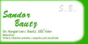 sandor bautz business card